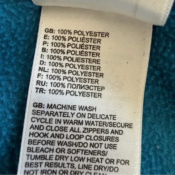 The North Face Baby Bright Blue Fleece Zip Up Hoodie size 6-12 months - Picture 6 of 7